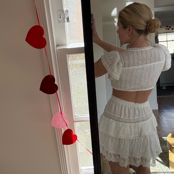 LoveShackFancy Audrina Cut Out Mini Dress - Picture 2 of 2